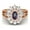 Mystic Topaz, variant on 4.03 Ctw Oval London Blue Topaz 925 Sterling Silver Rose Plated Solitaire Women Graduation Gift Ring