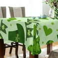 thumbnail image 3 of Coolnut Saint Patrick Clover Shamrock Tablecloth Rectangle Colorful Table Cloth Large Square Table Cover for Dining Kitchen Party 60"x90" Decor Gift, 3 of 7