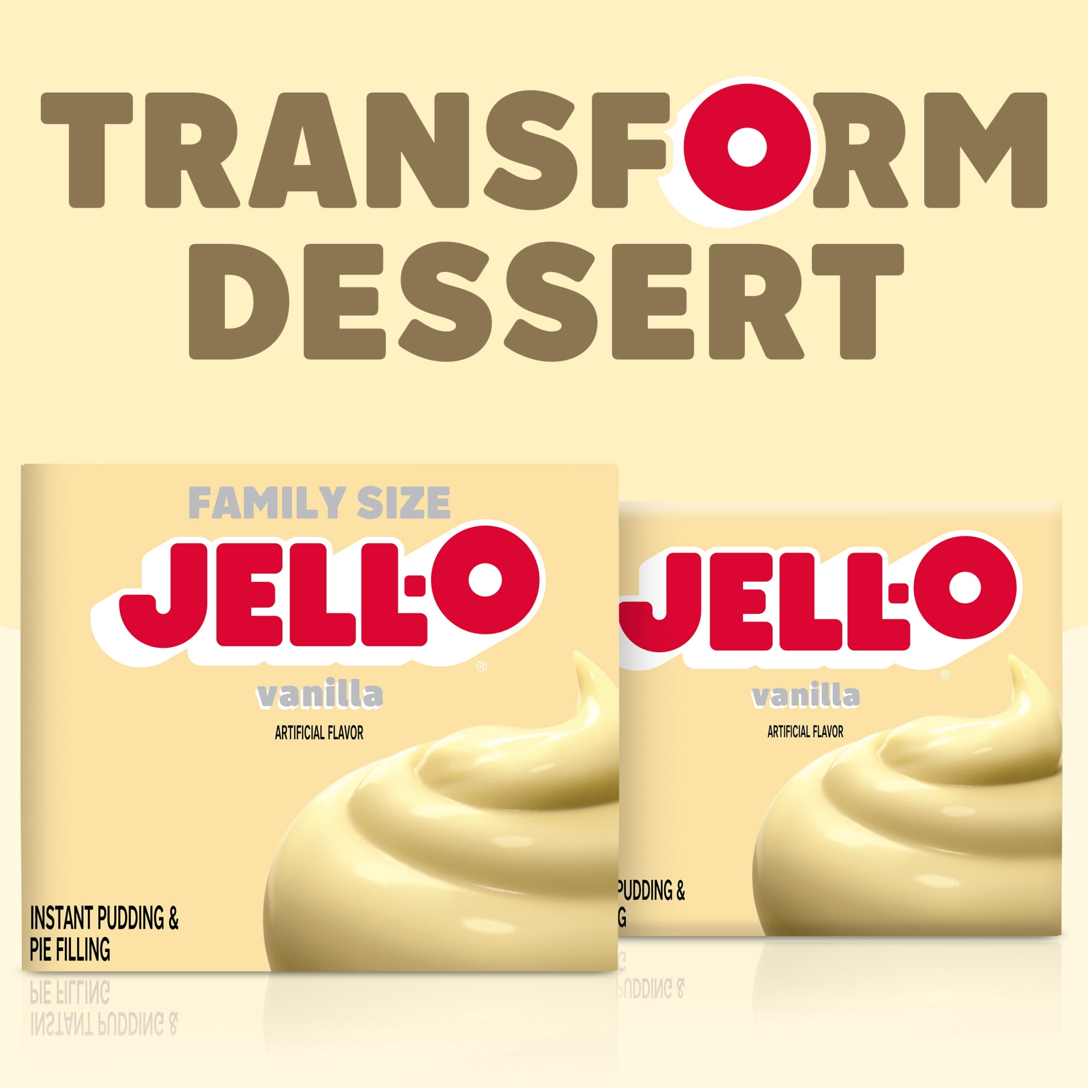 Jell-O Vanilla Artificially Flavored Instant Pudding & Pie Filling Mix, Family Size, 5.1 oz. Box