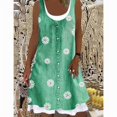 thumbnail image 1 of Women's A-Line Dress Fashion Floral Dot 3D Print Knee Length Dress Blue Sleeveless Spring Summer Casual Everyday Dress 20228XL Gao Jinjia LED, 1 of 2