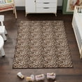 thumbnail image 5 of Ottomanson Non-Slip Washable Area Rug for Living Room Durable Low Profile Bedroom Carpet 5' x 6'6" Leopard Print Brown, 5 of 11