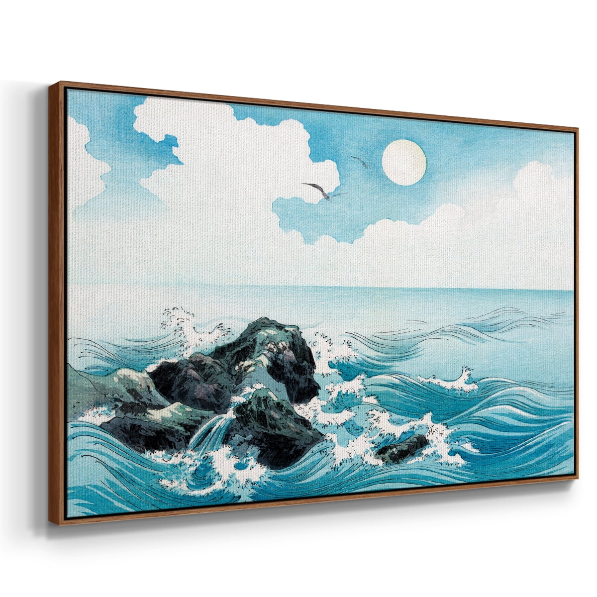Vintage Landscape-CXXVI By Wexford Home Framed in Walnut Wood Gallery Wrapped Canvas 17 in. x 25 in.