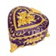 thumbnail image 1 of Joyero en forma de corazón único y versátil para guardar aretes y joyas. Oro rosa morado, 1 of 9
