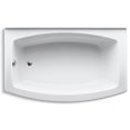 thumbnail image 4 of Kohler K-1100-La Expanse Collection 60" Curved Integral Apron Bath Tub - Off White, 4 of 6