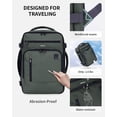 thumbnail image 6 of Business Computer Backpack for Men Travel Carry on Backpacks Fit 15.6" Laptop, Flight Approved Bag with 16 Pockets, Water Resistant Casual Daypack School College 25L, Green, 6 of 10
