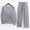 Gray, variant on Men's Casual Solid Color Round Neck Long Sleeve Athletic Track Suit Set