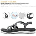 thumbnail image 4 of MEGNYA Women's Comfortable Walking Sandals with Arch Support, Athletic Hiking Sandals Outdoor, Soft Water Sandals Beach Poolside Travel, 4 of 6