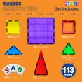 thumbnail image 5 of MAGEES Magnetic Building Blocks 100 Set - Magnet Toys Building, Strongest Magnets - Magnetic Tiles Includes Bonus 13 Piece Insert Alphabet Cards - STEM 3D Magnet Tiles - Original Magees - By Play22, 5 of 7