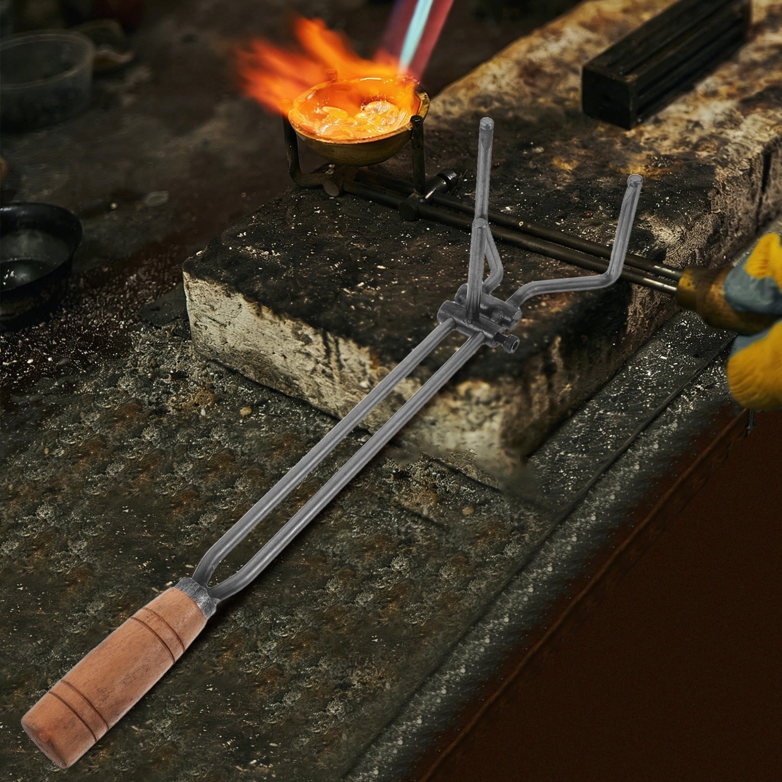 BESTYASH Ergonomic Crucible Tongs for Jewelry Making and Metal Casting with Comfortable Balanced Grip Tool