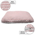 thumbnail image 3 of Modern Pet Bed, Geometrical Chevron Lines and Triangle Shaped Border Seem Art Image, Chew Resistant Pad for Dogs and Cats Cushion with Removable Cover, 24" x 39", Dark Coral and White, by Ambesonne, 3 of 4