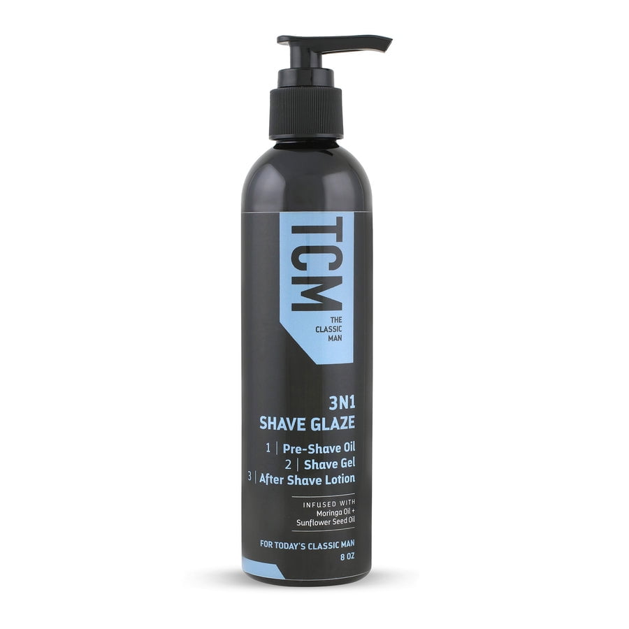 TCM 3-in-1 Shave Glaze, Pre-Shave Oil, Shave Gel, & After-Shave Lotion, 8oz