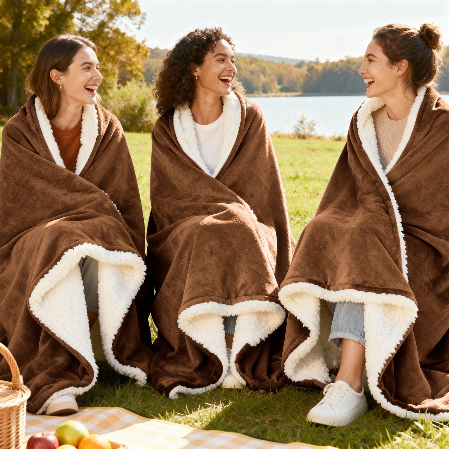IR Imperial Rooms Wholesale Sherpa Fleece Blankets 10-Packs Warm & Soft Plush Washable Lightweight Cozy for Charity & Gift Coffee Throw Size