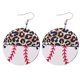 thumbnail image 4 of Pendientes de baloncesto balonmano voleibol, geométricos colgantes leopardo, estilo deportivo, atractivos para fans, diseño único, marco de metal, para eventos, dormitorio, 4 of 8