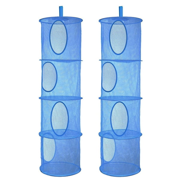 Organizador de bolsas de ahorro de espacio de almacenamiento colgante de malla de almacenamiento de animales de peluche, plegable