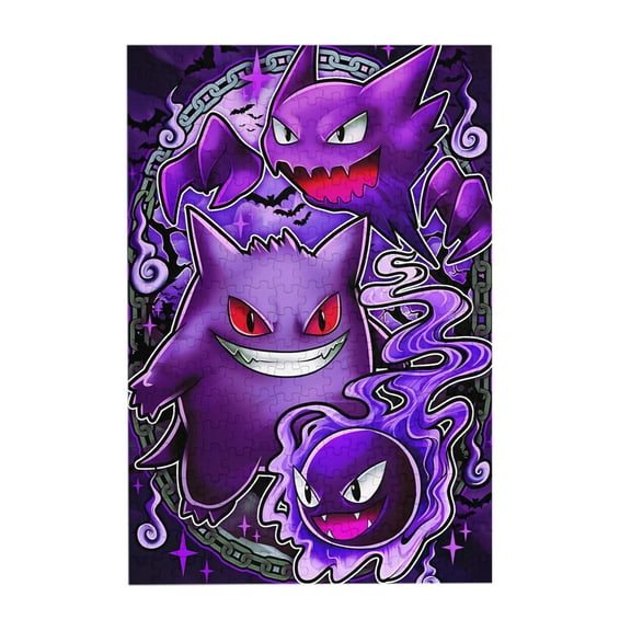 Gengar 300 Piece Puzzles, Wooden Jigsaw Puzzle, Fun And Challenging Family Games