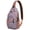 Ethnic, variant on Colorful Paisley Boho Sling Backpack, Vintage Ethnic Crossbody Shoulder Bag with Abstract Floral Design, Lightweight Travel Hiking Daypack