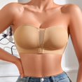 thumbnail image 5 of Daolelai Women's Front Buckle Invisible Bra Strapless Non- Underwear Beautiful Back Underwear Gathered Tube Top, 5 of 9