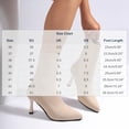 thumbnail image 2 of LEAVINGSUO Knee-High Boots for Women Versatile Plus-Size Pointed-Toe Breathable Fabric Heeled Comfortable Winter Boots Beige 38, 2 of 8