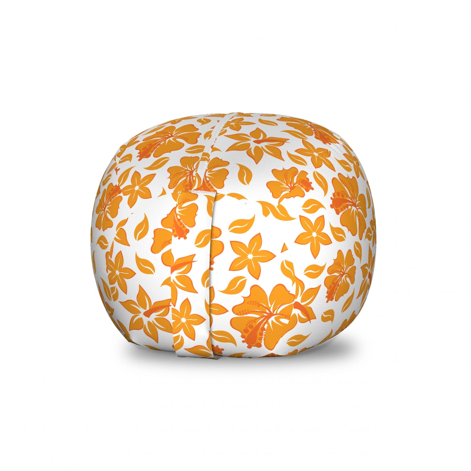 Garden Storage Toy Bag Chair, Flourishing Hibiscus Flowers in Retro