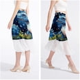 thumbnail image 4 of Starry Dinosaur Women's Chiffon Beach Dress with Polyester Straps - Summer Dress for Beach vibes, 4 of 6