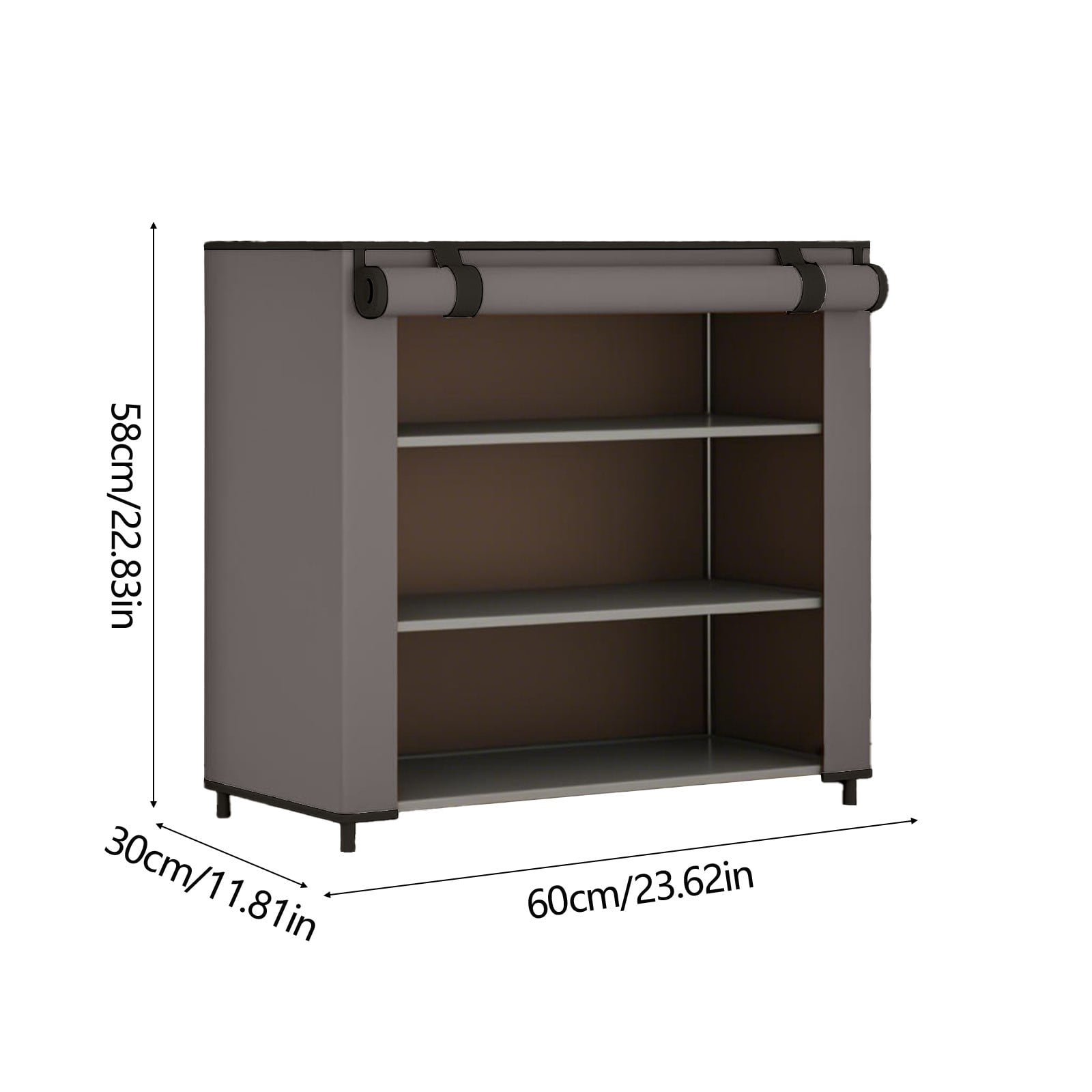 geerera Shoe Storage Rack with dust cover, 3 Layer Shoe Rack,Stackable Shoe Storage In Any Combination Space Saving Small Shoe Rack,Suitable For Closet,Front Door Entrance,Dorm, Garage