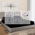 thumbnail image 3 of Kotton Culture Bed Sheets 5 Piece 100% Egyptian Cotton 600 Thread Count Soft Crisp Cooling Cotton Luxury Hotel Sheets Thick with 15" Inch Deep Pocket Snug Fit Smooth Sateen Weave (Black, Split King), 3 of 6