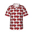 thumbnail image 2 of Picia Cute Red Crab Gentle Cotton Regular Fit Short Sleeve Casual Hawaiian Shirt for Men-3X-Large, 2 of 8