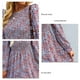 thumbnail image 3 of Vestido Estampado, Vestido De Mujer Cuello Redondo Elástico Cómodo Una Línea Para Ropa De Fiesta ANGGREK Otros, 3 of 6