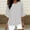 Gray, variant on Cotton Linen Tops for Women Crew Neck 3/4 Sleeve Tee Solid Loose White Blouse Women's Clothing