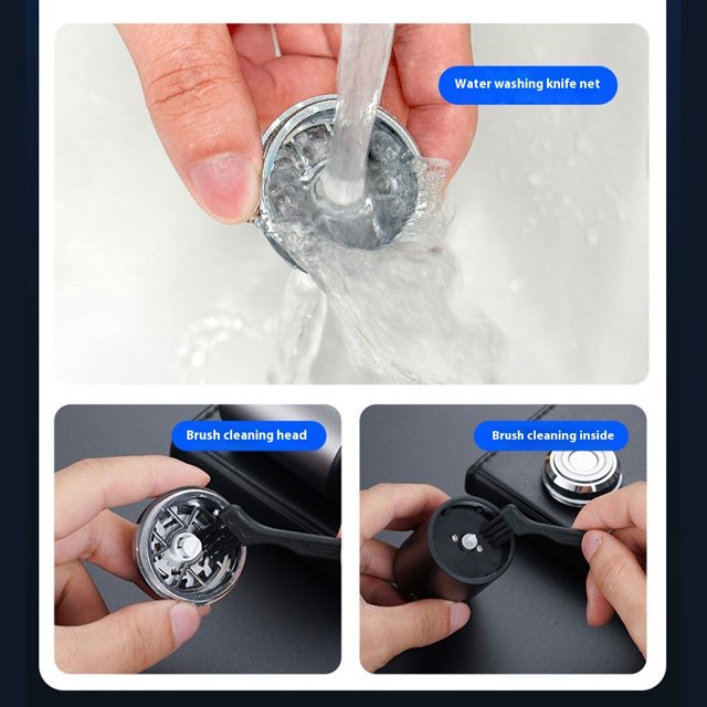 Becaristey Rasoir Portable Rechargeable pour Voyages d'Affaires Étanche Rasage Barbe Toilettage Mini Portable Or