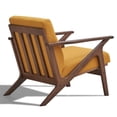 thumbnail image 3 of Omax Decor Zola Solid Wood and Fabric Accent Armchair in Walnut and Mustard, 3 of 6