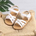 thumbnail image 2 of kpoplk Girls Sandals Little Girl Summer Dress Shoes Lightweight Open Toe Beach Holiday(White,10), 2 of 9