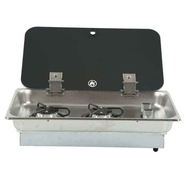 Cocina de gas, 2 quemadores Estufa de gas Herramienta de cocina al aire libre Placa de gas True Excellence