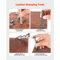 thumbnail image 3 of VEVOR Leather Working Tools Kit, 61 PCS Leather Craft Tools with Portable Canvas Storage Bag, Engraving Punching Sewing Stamping Sanding Tools, Ideal for Beginners DIY Enthusiasts and Professionals, 3 of 9
