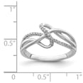 thumbnail image 4 of Sterling Silver Rhodium Plated Diamond Fashion Ring, 4 of 6