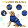 thumbnail image 3 of Uxcell Dog Raincoat, Dog Rain Jacket Waterproof Pet Rain Coat with Hooded Leash Hole,  (Blue, M), Intended for Puppies, 3 of 7