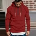 thumbnail image 2 of Enjoytime Zip Up Hoodie Men Lightweight Casual Solid Color Pullover Tops Long Sleeve Loose Workout Sports Oversized Sweatshirt Red XXXL, 2 of 6