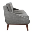 thumbnail image 3 of Mid-Century Sofa in Charcoal Fabric with Coffee Finish Legs, 3 of 8