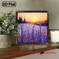 thumbnail image 5 of 8-inch 2D flat "Purple Lavender Field" theme wooden frame painting. Suitable for wall decoration signs and plaques in homes, offices, restaurants and other places. It can be a very perfect gift., 5 of 9