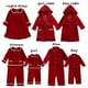 thumbnail image 2 of Pijama con botones de terciopelo rojo a juego para la familia de Navidad, camisón para niños y niñas, ropa de dormir con volantes para niños, pijamas de Navidad, 2 of 4