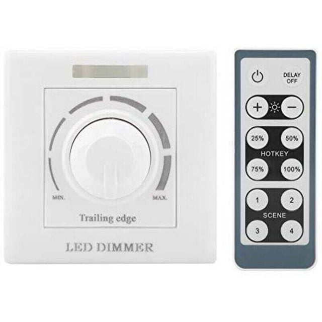 LED Dimmer Switch, 220V 200W with Infrared Remote Control LED Dimmer Switch Universal Light Dimmer Button Switches Dimmer Switch,