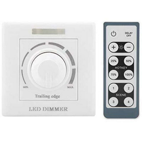 LED Dimmer Switch, 220V 200W with Infrared Remote Control LED Dimmer Switch Universal Light Dimmer Button Switches Dimmer Switch,