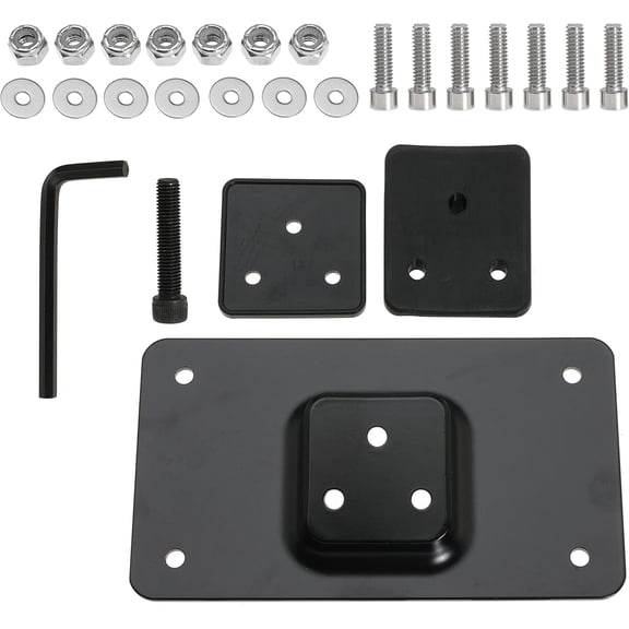 YRANZO  3-Hole Laydown License Plate Mount Bracket for Harley Big Twins Softail Dyna Sportster XL 1973-Up