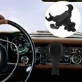 thumbnail image 4 of EeaseMX Soporte para teléfono móvil con sensor de gravedad, de metal premium, para salida de aire del coche, color negro, 4 of 7