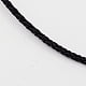 Leather Cords for Necklace Making Platinum Black with Brass Lobster Clasps