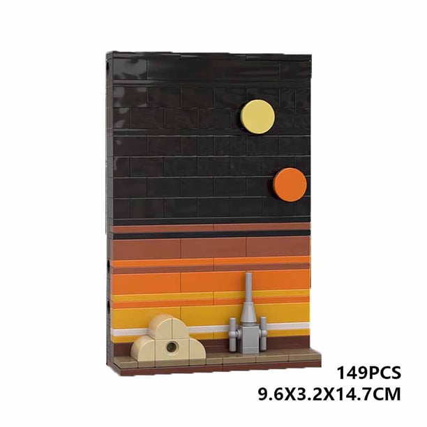 Space Age MOC Building Blocks Creative Stories Last Frontier Scenario Ornament Puzzle, for Adults Gift for Engineer