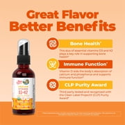 MaryRuth's Vitamin D3 + K2 Liquid Spray, Bone Support, Heart Health, USDA Organic, Sugar-Free, Gluten-Free, Vegan, 1 fl oz