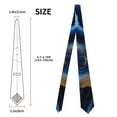 thumbnail image 2 of Zufioo Navy Blue Marble Print Men's Silk Tie, Business Suit Tie - Anti-floating Buckle Design, Clothing Accessories Suitable for Business, Daily Life, Banquets, 2 of 7