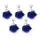 thumbnail image 2 of Llavero con pompón esponjoso de 5 uds., llavero de piel Artificial, accesorios esponjosos, para de coche Azul real, 2 of 9