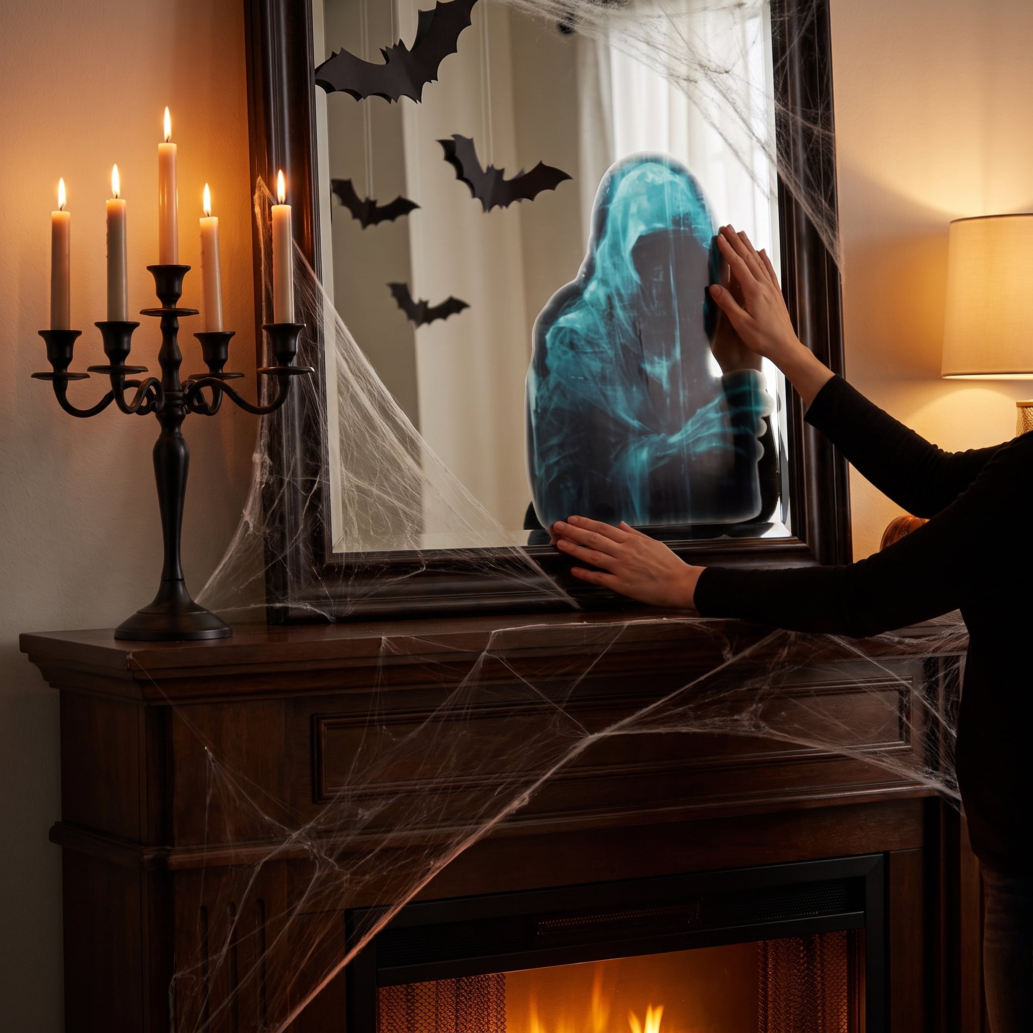 Ghostly Figure Window Cling, Multicolor, 11.75" x 17", Halloween by Way To Celebrate